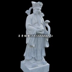 青石財(cái)神，文財(cái)神石雕
