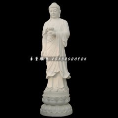 釋迦牟尼佛石雕，漢白玉佛像