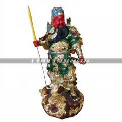 彩繪關(guān)公，玻璃鋼武財神雕塑