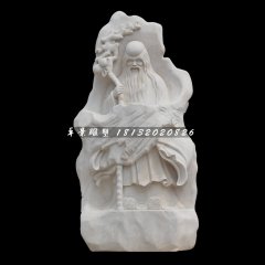 壽星石雕，漢白玉壽星浮雕