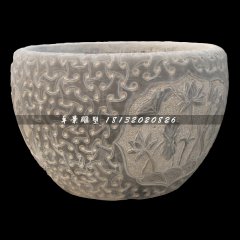 水缸石雕，青石水盆