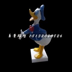 唐老鴨雕塑，玻璃鋼卡通雕塑