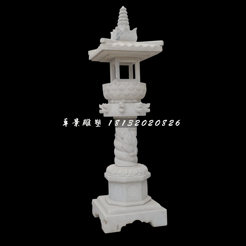 漢白玉燈，園林景觀石雕 (2)