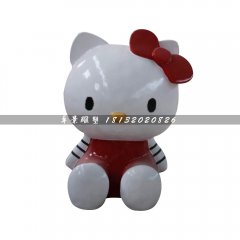 hellokitty貓雕塑，玻璃鋼卡通貓