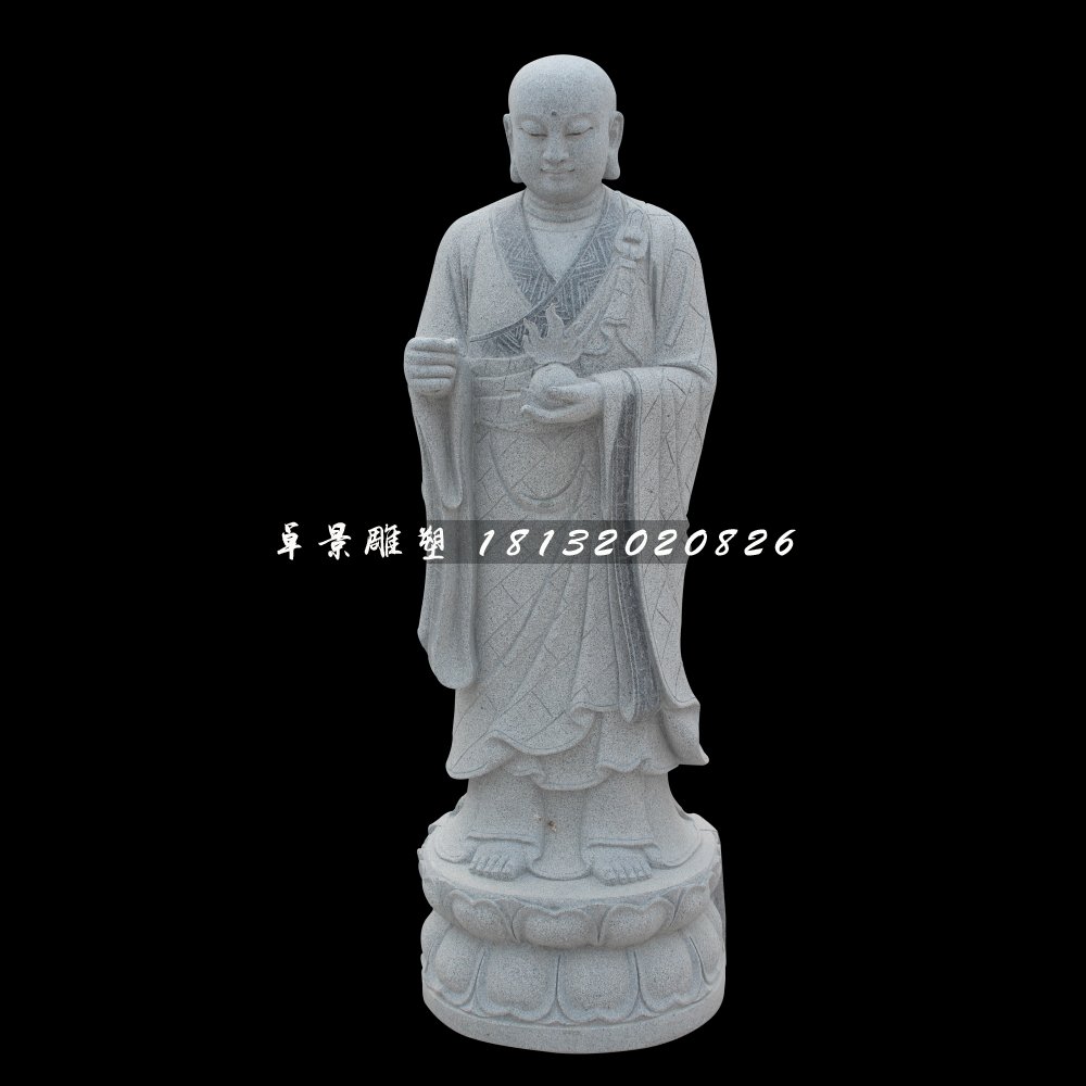 地藏菩薩石雕，青石佛像雕塑