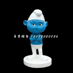 藍精靈雕塑，玻璃鋼卡通