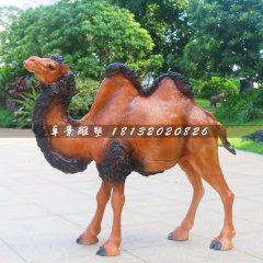 駱駝雕塑，動(dòng)物玻璃鋼動(dòng)物