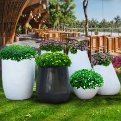 玻璃鋼花盆，公園景觀雕塑