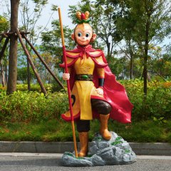 玻璃鋼齊天大圣雕塑，卡通孫悟空