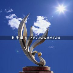 抽象鳳凰雕塑，不銹鋼廣場雕塑