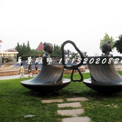 孔融讓梨銅雕，景觀銅雕