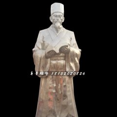 李時珍看醫(yī)書雕塑，不銹鋼古代人物雕塑