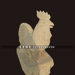 公雞石雕，大理石動物雕塑