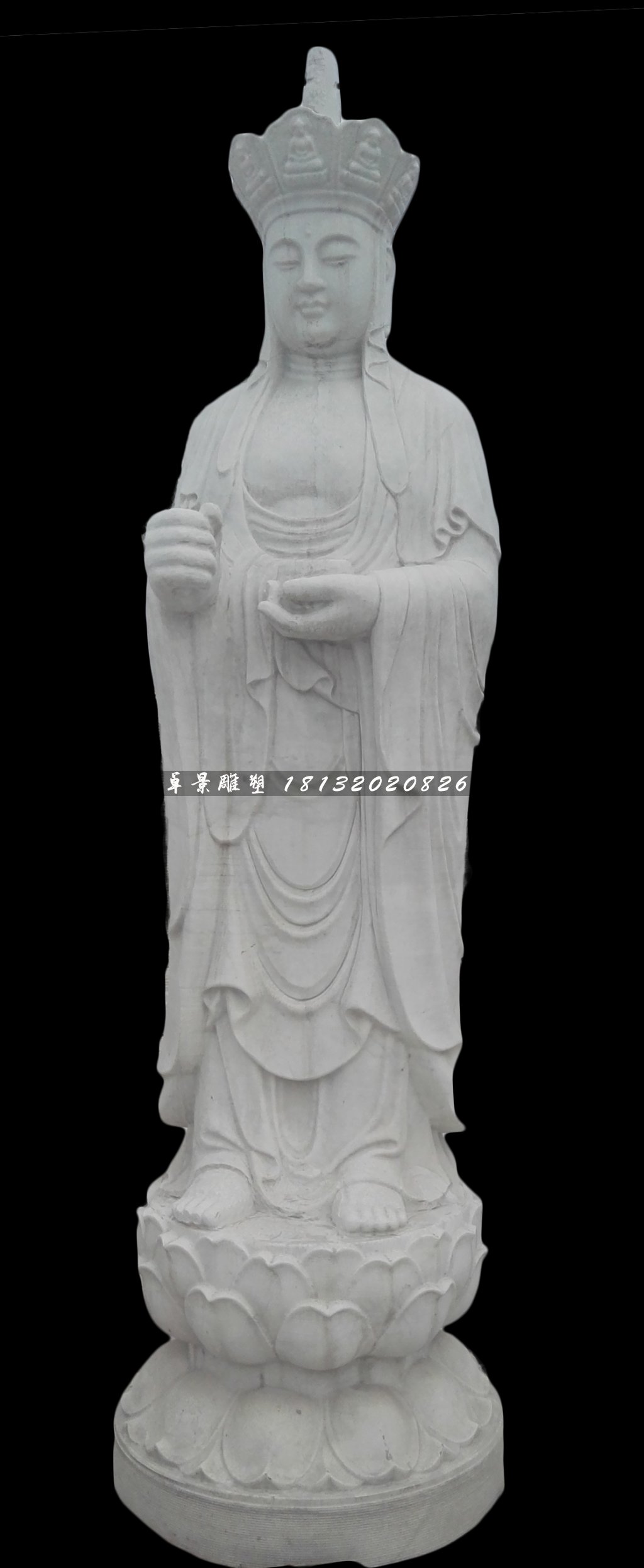 地藏菩薩石雕，立式佛像石雕 (1)