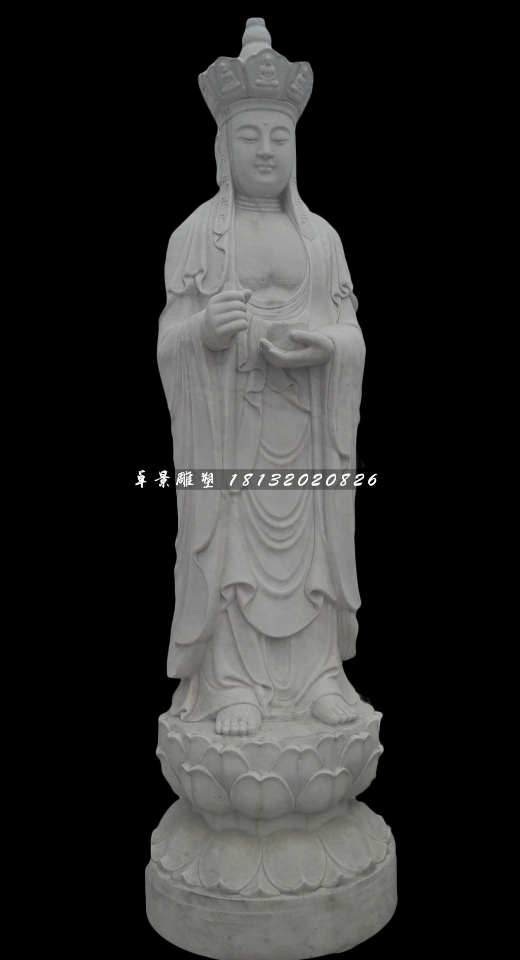 地藏菩薩石雕，立式佛像石雕 (2)