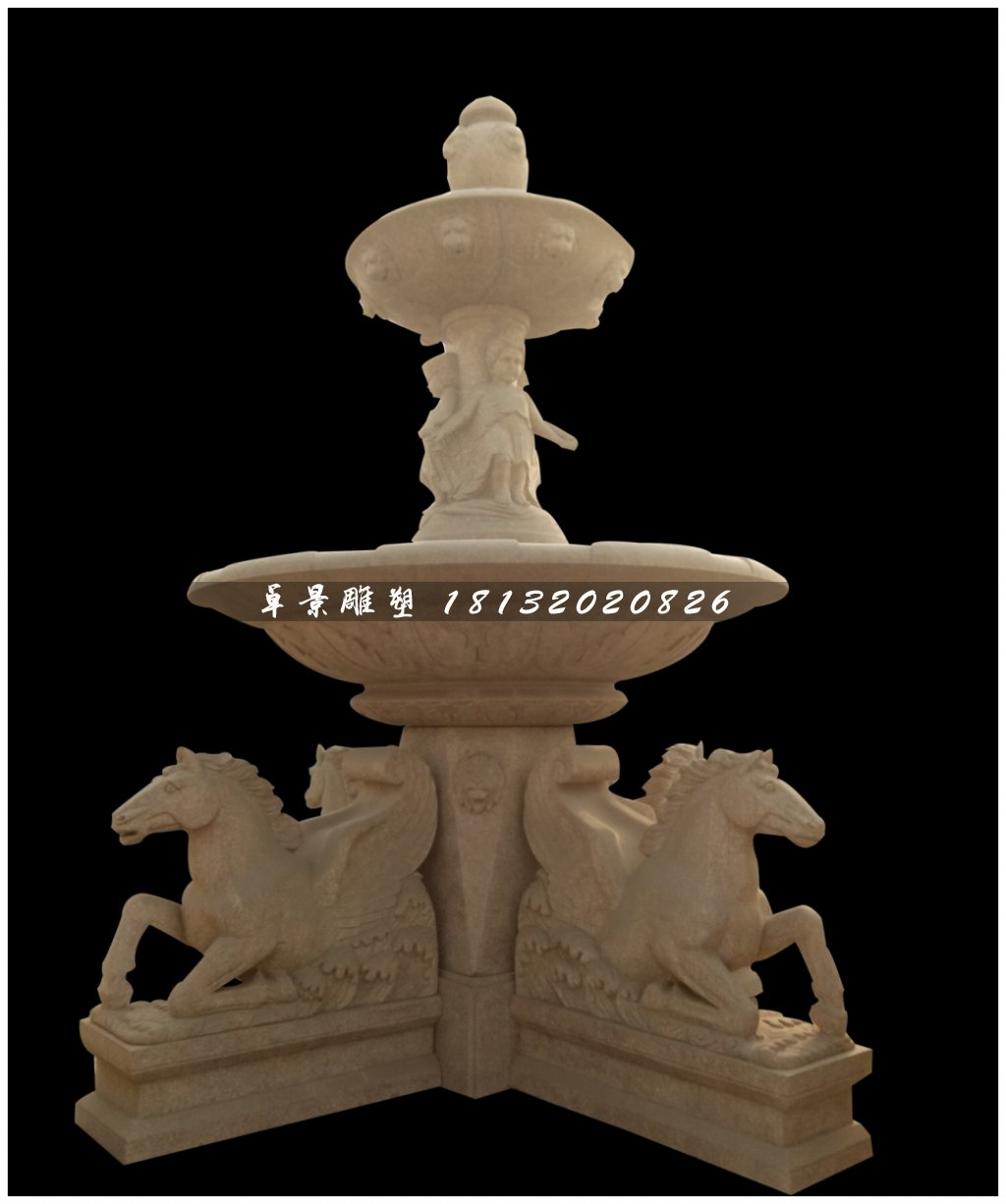 動(dòng)物石噴泉，廣場(chǎng)景觀石雕