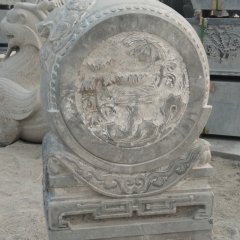 仿古青石門墩，石雕抱鼓石