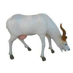 玻璃鋼山羊雕塑，仿真動(dòng)物雕塑