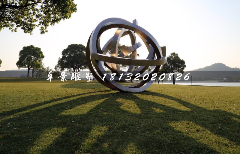 公園抽象雕塑，不銹鋼景觀雕塑 (2)