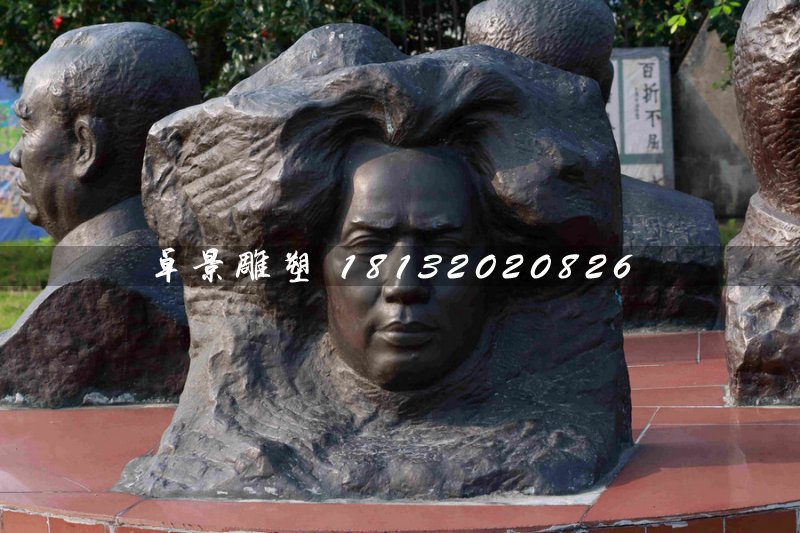 毛主席頭像浮雕，偉人銅浮雕