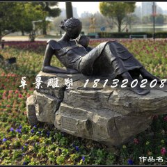 母與子銅雕，公園人物銅雕