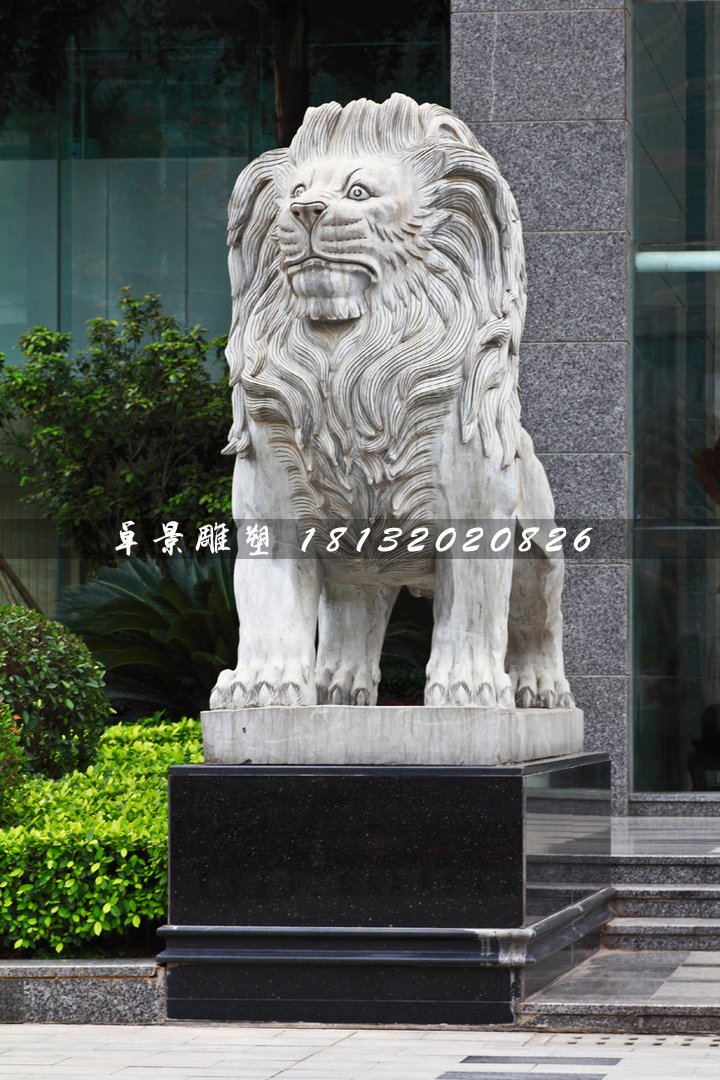 大理石獅子，歐式石獅子 (2)