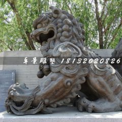 大型銅獅子，戲球獅銅雕