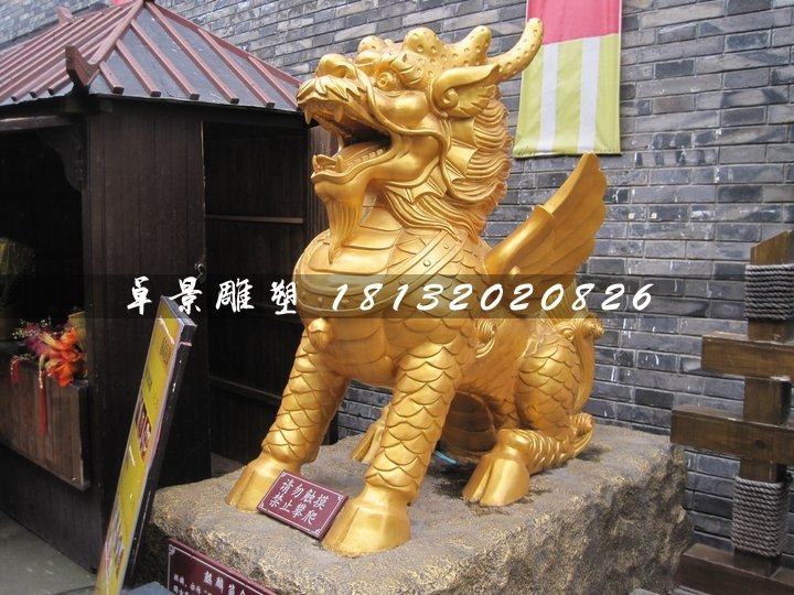 麒麟銅雕，神獸銅雕