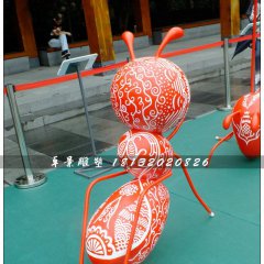 彩繪小螞蟻雕塑，玻璃鋼動(dòng)物雕塑