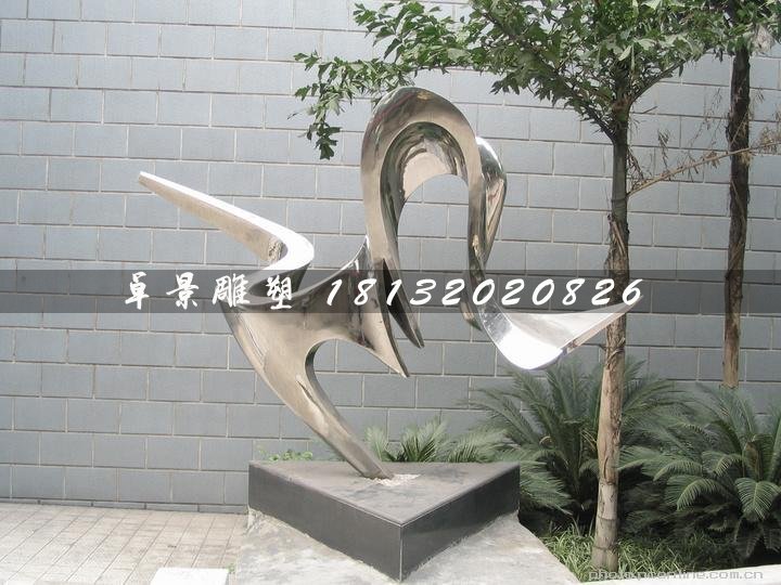 不銹鋼抽象雕塑，庭院擺件