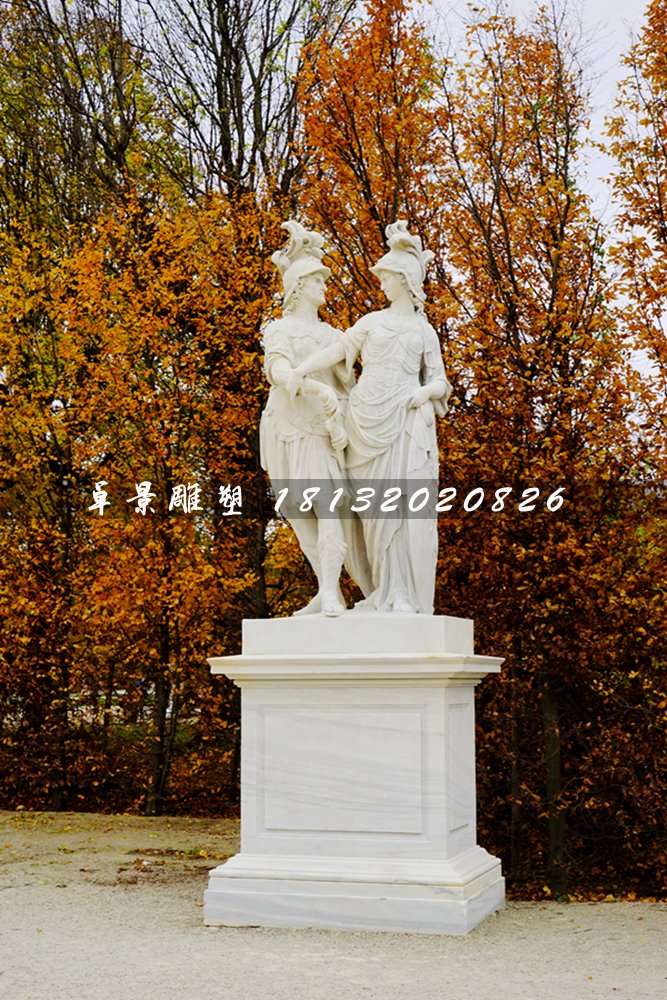 西方人物石雕，漢白玉景觀石雕