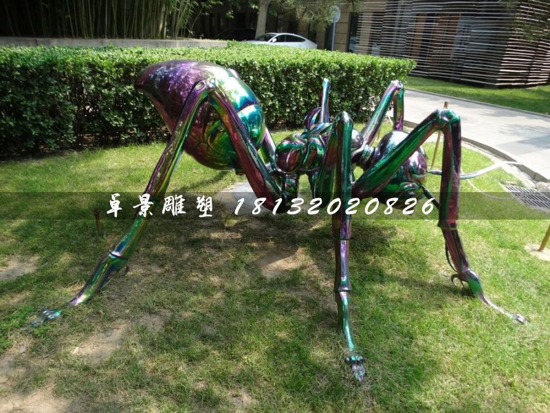 不銹鋼蜘蛛雕塑，公園動物雕塑
