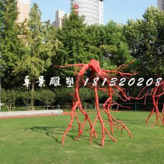 樹(shù)根雕塑，公園玻璃鋼景觀雕塑