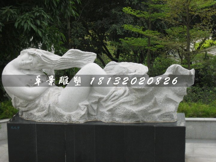 風(fēng)之夢(mèng)石雕，抽象女人石雕