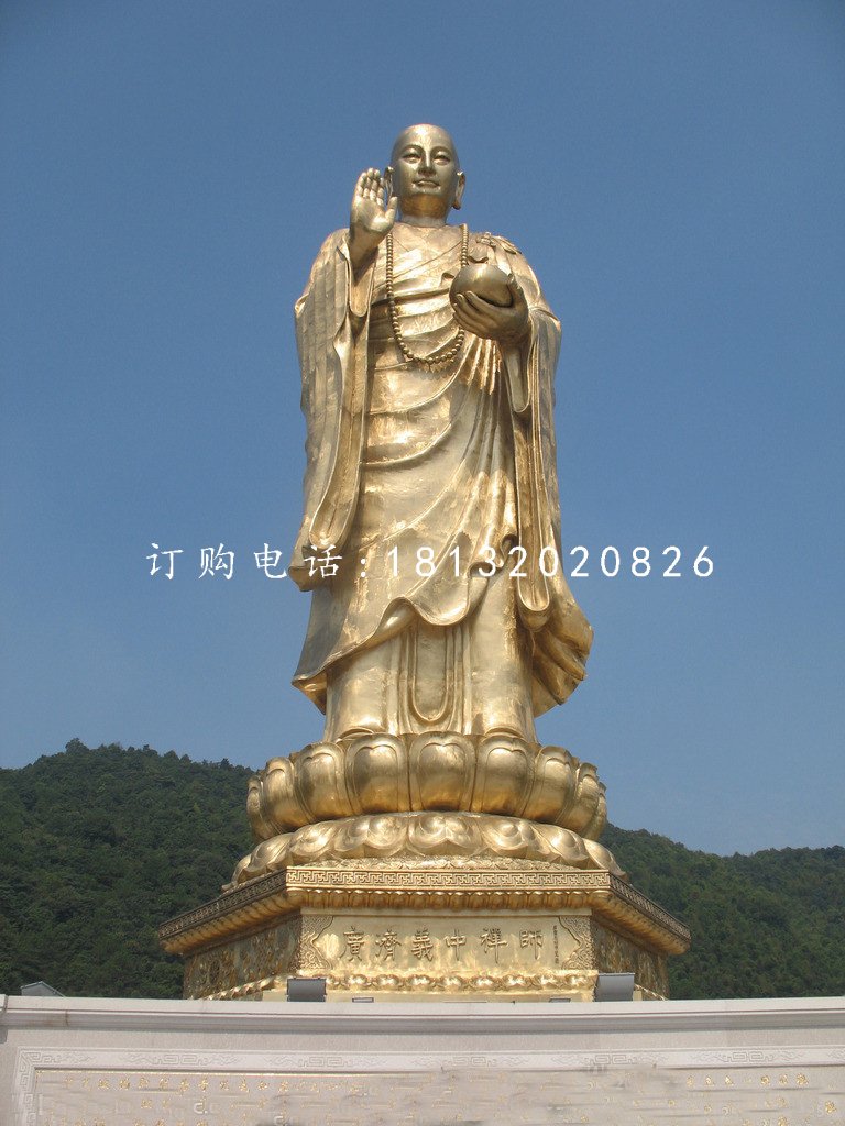 地藏王菩薩銅雕，大型立式銅佛像