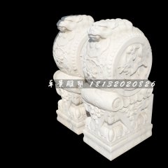 抱鼓石雕塑，門墩石雕