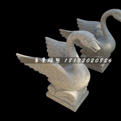 天鵝石雕，公園噴水天鵝雕塑