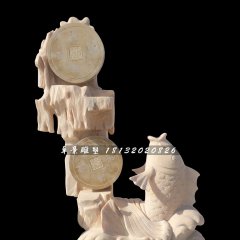 晚霞紅噴泉魚，招財(cái)魚石雕