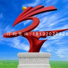 不銹鋼展翅雕塑，企業(yè)抽象雕塑