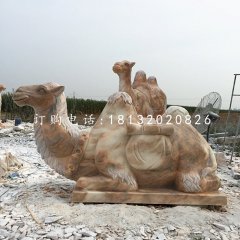 駱駝石雕，晚霞紅動物雕塑