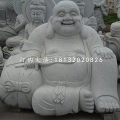 大理石布袋和尚，石雕彌勒佛