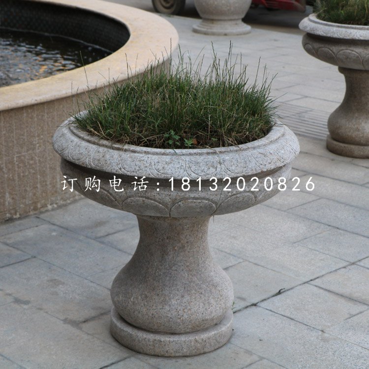 大理石花盆，公園石花盆