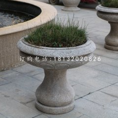 大理石花盆，公園石花盆