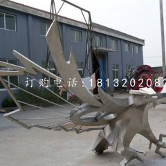 雄鷹展翅雕塑，不銹鋼抽象老鷹