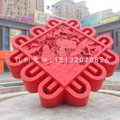 不銹鋼景觀雕塑，中國結(jié)雕塑