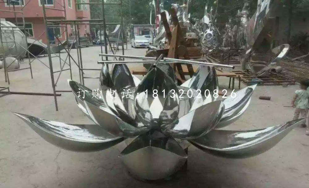 不銹鋼蓮花，廣場不銹鋼雕塑 (2)