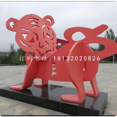 不銹鋼十二生肖，抽象動(dòng)物雕塑