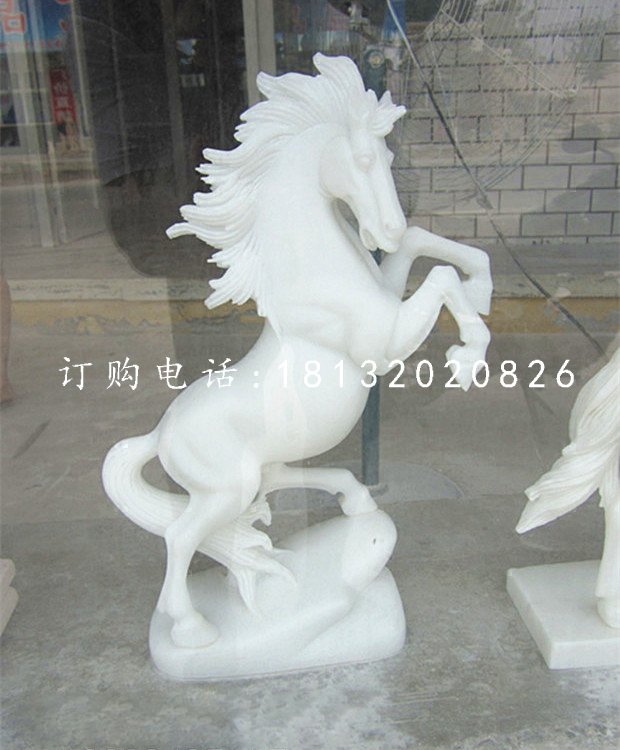 立馬石雕，漢白玉馬石雕