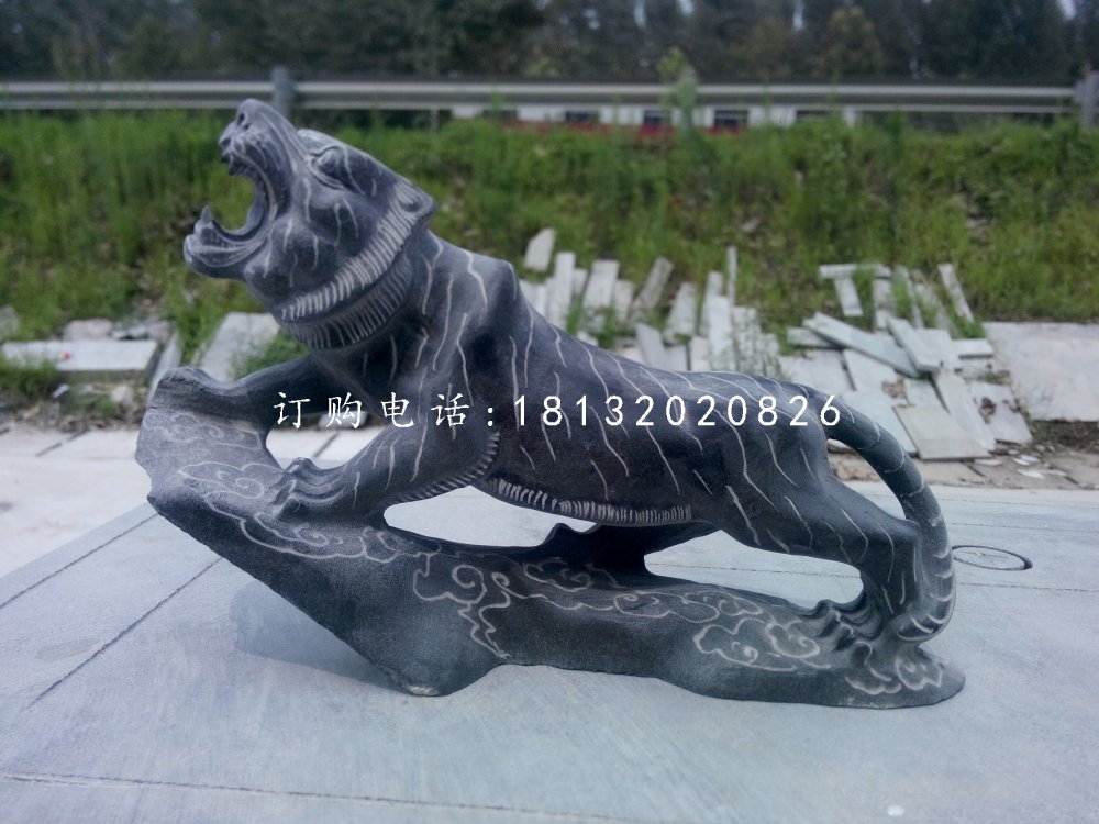 老虎石雕，青石老虎雕塑 (3)
