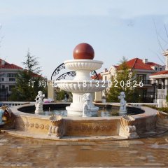 風(fēng)水球噴泉，小區(qū)景觀石雕